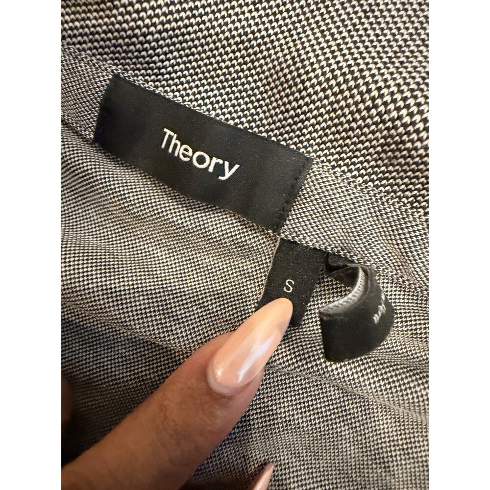 Theory Men’s Gray Contrast Trim Polo Shirt Size Small - Picture 4 of 4